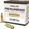 Nosler Custom Brass 325 Winchester Short Magnum (WSM) Box of 25